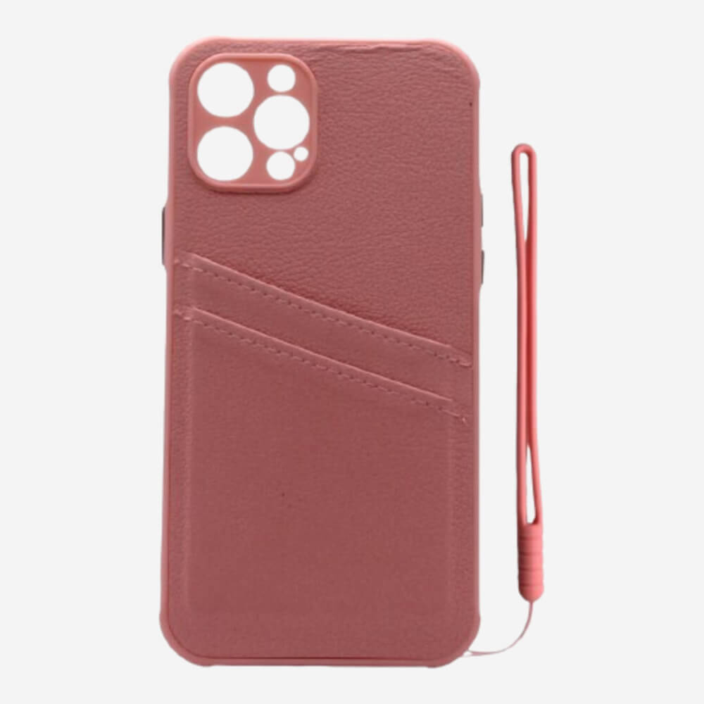 Card Slot Phone Case With Lanyard For iPhone Models