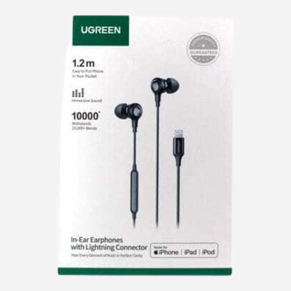 Ugreen In-Ear Earphones with Lightning Connector - MFi Certified